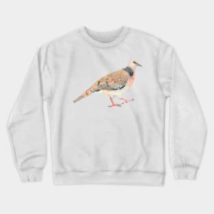 Spotted Dove wattercolour bird illustration Crewneck Sweatshirt